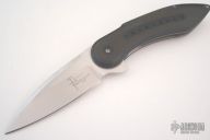 Glimpse Flipper - Black G10 / Green Micarta