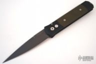 GODFATHER Limited - Black Handle w/ Green Linen Micarta / Black Blade