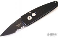 Stinger 401PSBT - Black Handle / Black Blade / Partial Serrated Edge