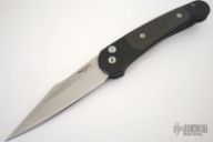 Monaco 504 - Black Handle / Carbon Fiber Inlay / Satin Blade