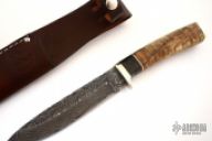 Damascus & Burl Wood Hunter