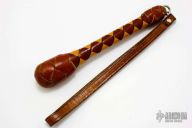 7" Two-Tone Leather Springloaded Blackjack w/ Strap