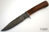 Damascus & Koa Fixed Blade