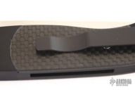 Brend Auto #3 1304 - Black Handle w/ Carbon Fiber / Satin Plain Edge (1PR)