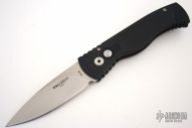 TR-2.3 Satin - Black Handle / Satin Plain Edge