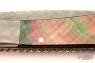 Damascus & Black Lip Pearl Folder