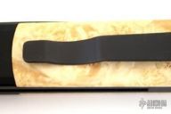 Godson - Black Handle w/ Maple Burl Inlays / Black Plain Edge