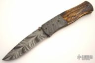 Damascus & Mammoth Ivory Folder