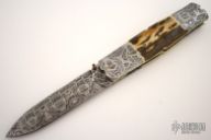 Damascus & Mammoth Ivory Folder