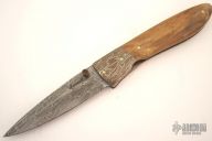 Damascus & Mammoth Ivory Folder