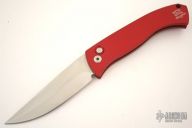 Brend Auto #3 Limited - Solid Red Handle / Satin Plain Edge (1PR)