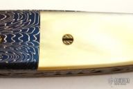 Small Damascus & Gold Lip Pearl Folder