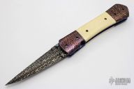 Mammoth Ivory And Damascus Linerlock