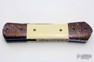 Mammoth Ivory And Damascus Linerlock