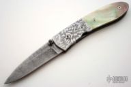 Damascus & Black Lip Pearl Folder