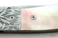 Damascus & Black Lip Pearl Folder