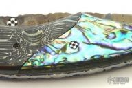 Damascus & Abalone Folder