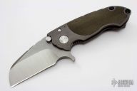 S-90 Flipper - Bolstered Green Micarta Inlay