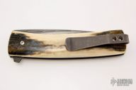 "FR" Linerlock Flipper - Damascus and Mammoth