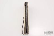 "FR" Linerlock Flipper - Damascus and Mammoth