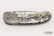 Abalone and Damascus Linerlock