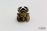 Ancient Samurai Mask - Bronze Bead