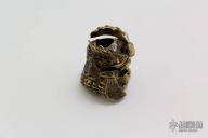 Ancient Samurai Mask - Bronze Bead