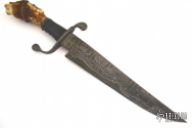 Damascus Lion Bowie