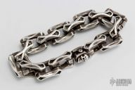 Axe Link Sterling Bracelet - Skull