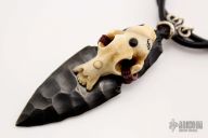 Bear Skull and Blade Necklace