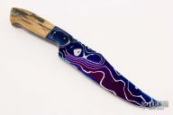 Blued Damascus Bowie