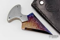 Blued Damascus Push Dagger