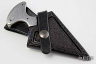 Blued Damascus Push Dagger