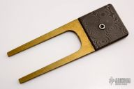 Brass and Damascus Divot Tool