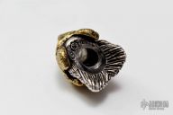 Brass and Sterling Silver Bead