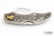 Byrd - Engraved Sterling Silver - 14kt Gold Bull