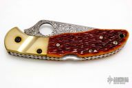 C11JBB Delica Damascus - Burnt Jigged Bone