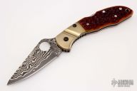 C11JBOP Delica Damascus - Amber Jigged Bone