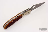 C11JBOP Delica Damascus - Amber Jigged Bone