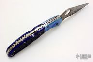 C11JBOP Delica Damascus - Blue Jigged Bone