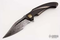 Carbon Fiber and Damasteel Flipper - #02