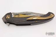 Carbon Fiber and Damasteel Flipper - #02