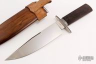 Clip Point Bowie - Checkered Handle