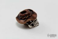 Copper and Sterling Silver Bead