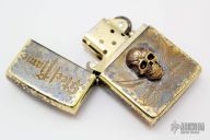 Custom Brass Skull Zippo