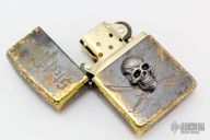 Custom Brass Skull Zippo