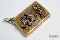 Custom Brass Skull Zippo
