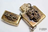 Custom Brass Skull Zippo