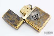 Custom Brass Skull Zippo