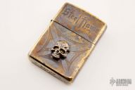 Custom Brass Skull Zippo
